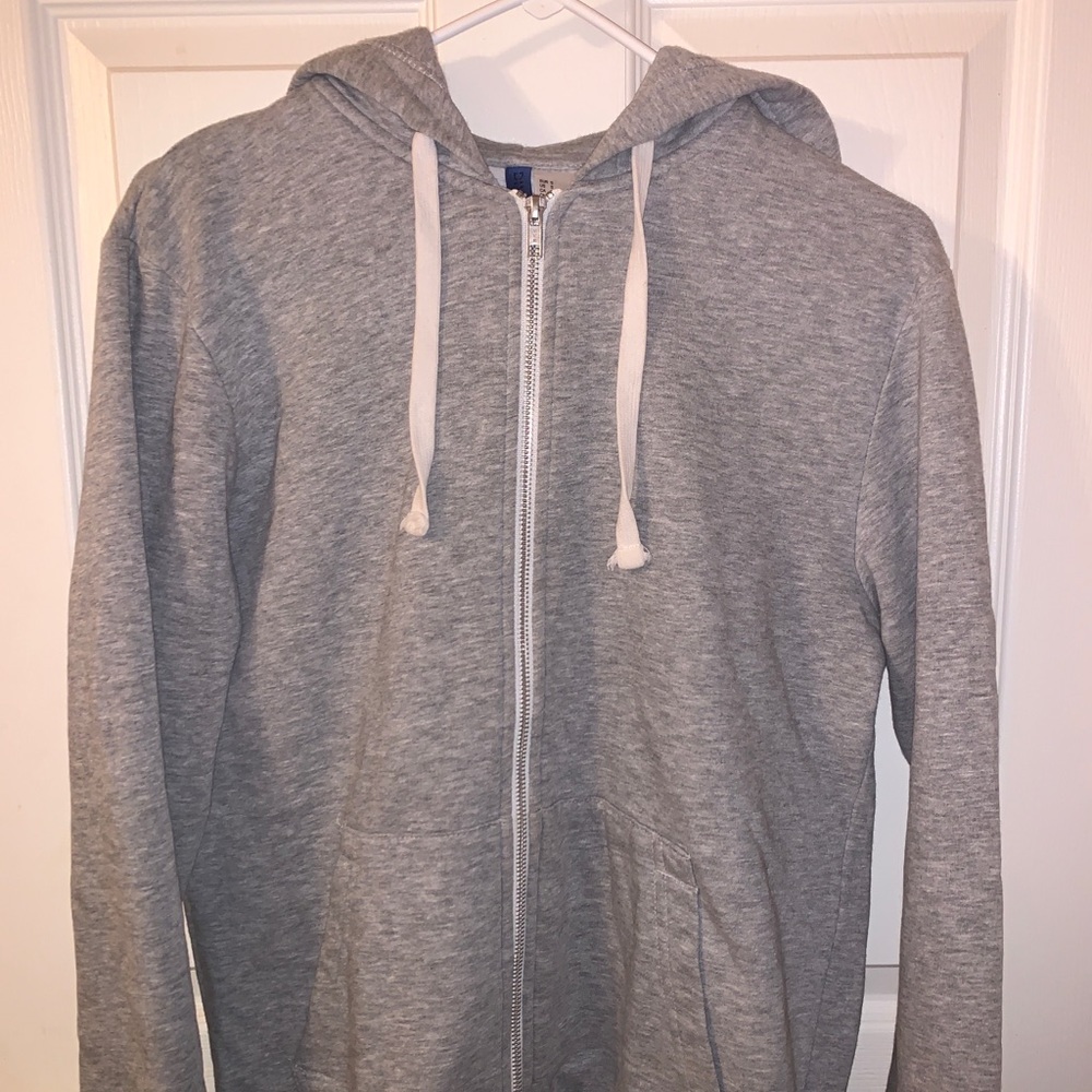 H&M Light Gray Zip Up Hoodie